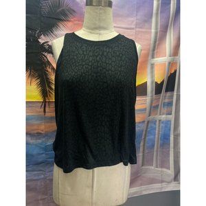 Zobha black textured print sleeveless tank S/M